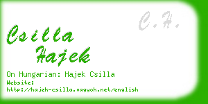 csilla hajek business card